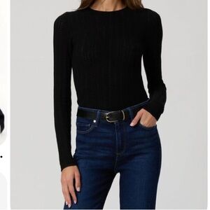 ATM Black Cotton Long Sleeve Tee Shirt